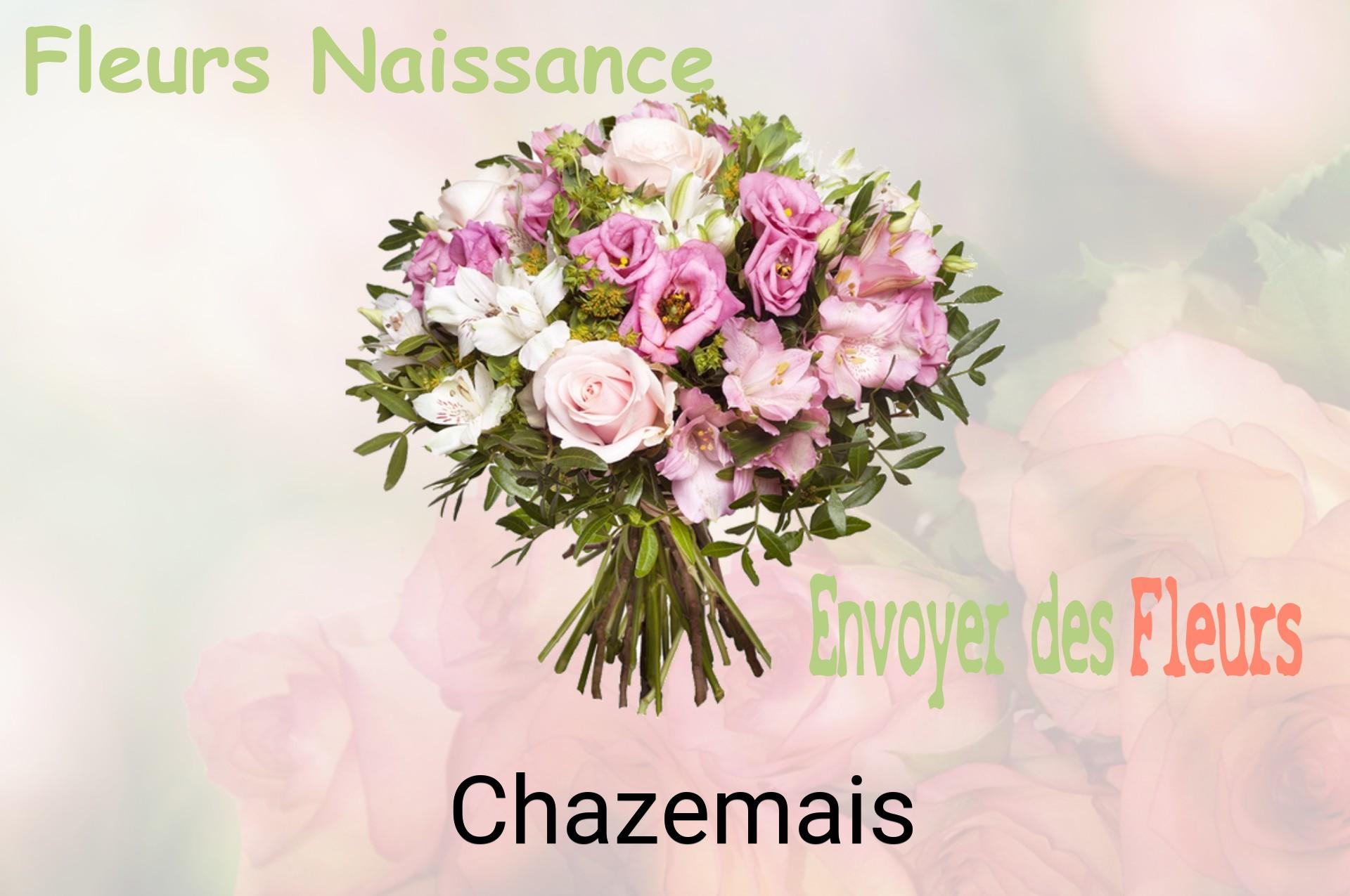Bouquet de fleurs de naissance livré à Chazemais